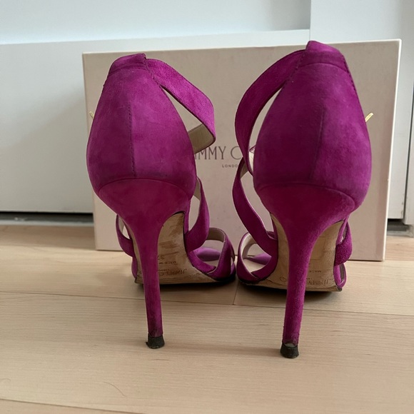 Jimmy Choo Lottie Sandals 100mm in Pink - Picture 7 of 8